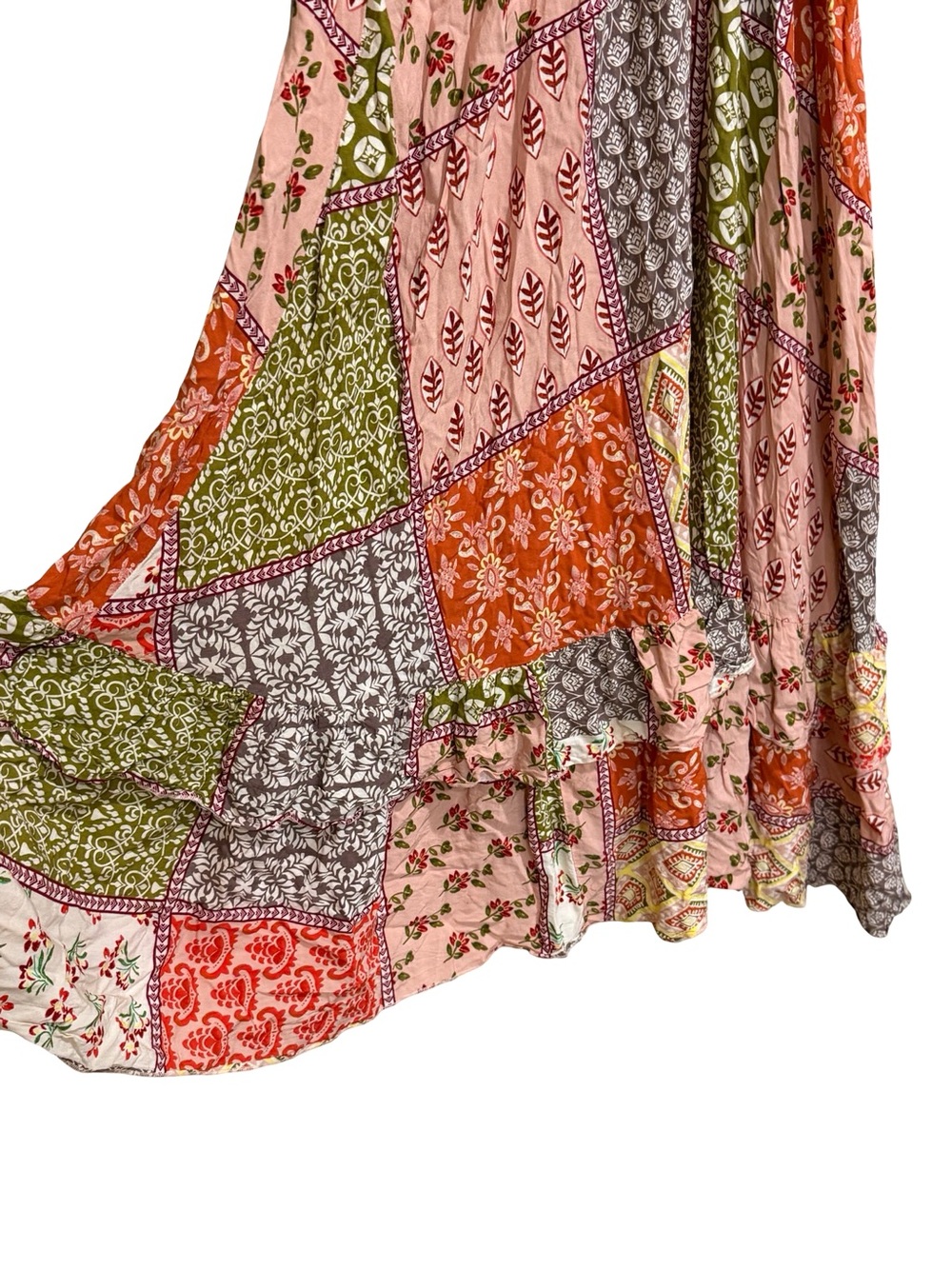 β¨ Anthropologie Abel the Label Gypsiana Patchwork Maxi Dress Size Small - Picture 11 of 12